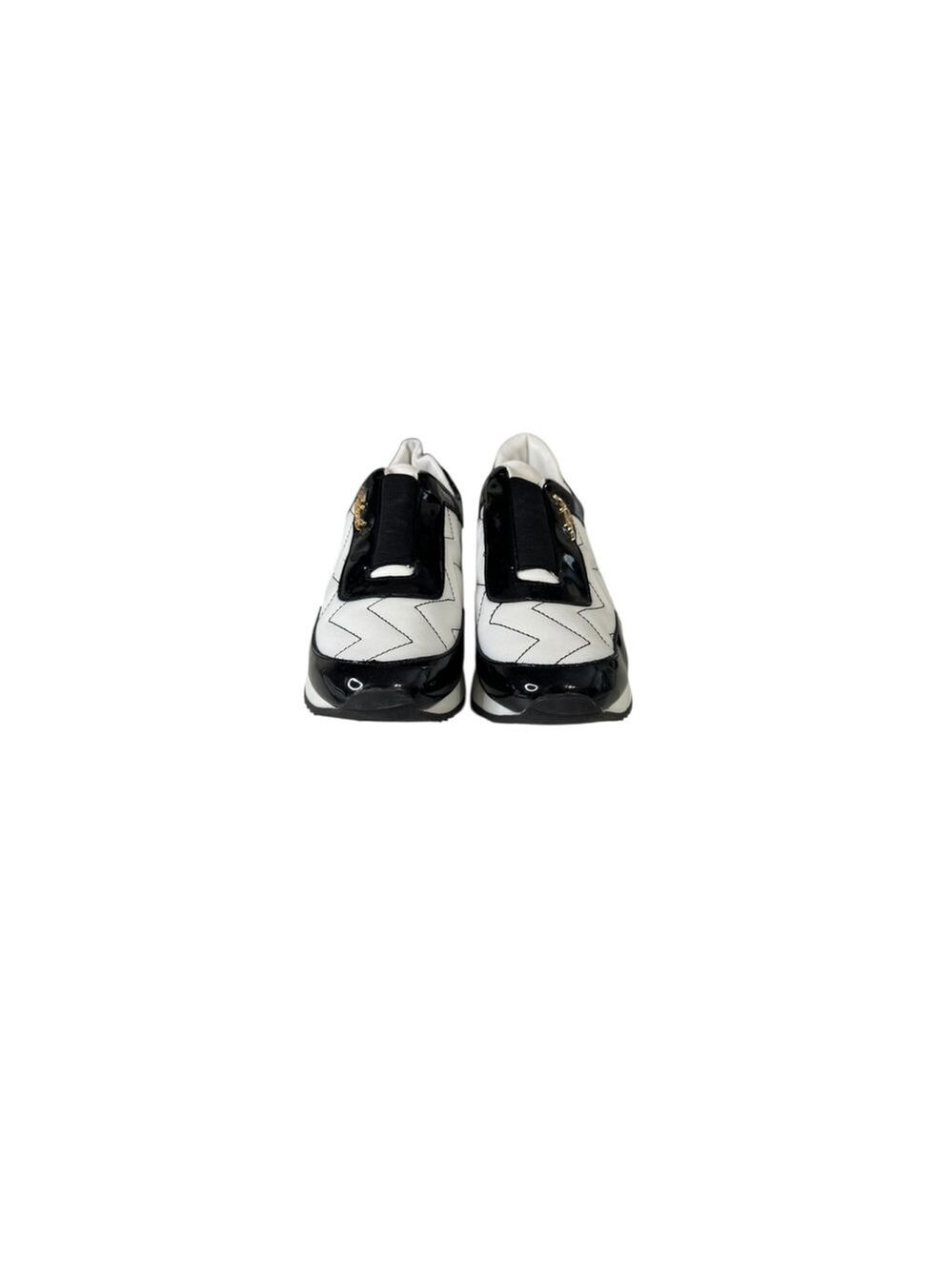 Women's Karl Lagerfeld Sneakers Size 8.5 Black and White - Picture 2 of 9